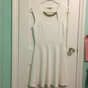 (M) Sleeveless A-Line White Dress Charlotte Russe